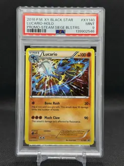 Pokemon TCG Lucario XY Black Star Promo XY140 Holo PSA 9 - Image 1