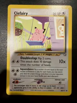 Clefairy 30/111 Uncommon Neo Genesis Pokemon Heavily Played - Image 1