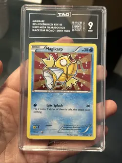 Pokemon TCG Magikarp Holo(Swirl) Promo 2016 XY143 Shiny M Gyarados Box TAG 9 - Image 1
