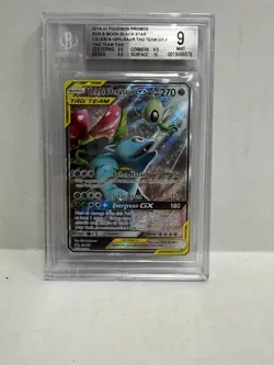 Pokemon TCG Celebi & Venusaur GX TAG TEAM sm167 BGS 9 w/ Subgrades - Image 1