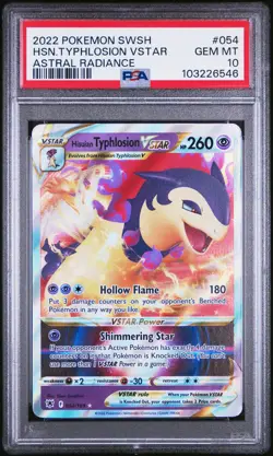 2022 POKEMON SWORD & SHIELD ASTRAL RADIANCE #054 HISUIAN TYPHLOSION VSTAR PSA 10 - Image 1