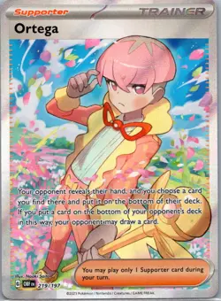 Ortega 219/197 Ultra Rare Obsidian Flames Pokemon Holo Near Mint - Image 1