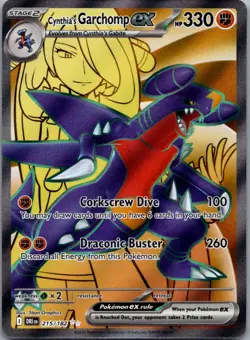 Cynthia's Garchomp ex 215/182 Ultra Rare Destined Rivals Pokemon Holo Near Mint - Image 1