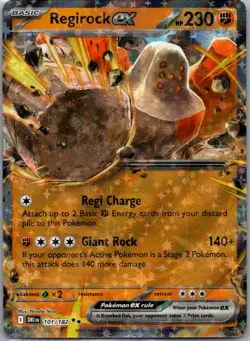 Regirock ex 101/182 Double Rare Destined Rivals Pokemon Holo Near Mint - Image 1
