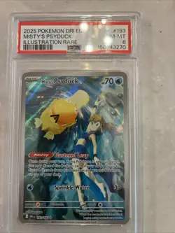 2025 Pokemon DRI EN Misty’s Psyduck Illustration Rare Mint 8 - Image 1