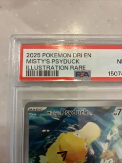 2025 Pokemon DRI EN Misty’s Psyduck Illustration Rare Mint 8 - Image 3