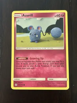 2019 Pokemon Cosmic Eclipse Azurill 146/236 LP #1 - Image 3