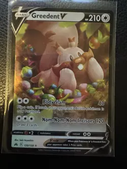 Pokemon TCG Greedent V Crown Zenith 120/159 Ultra Rare NM. - Image 1