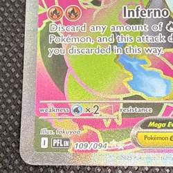 Pokemon Mega Charizard X EX 109/094 Me02 Phantasmal Flames Ultra Rare Holo 360HP - Image 5