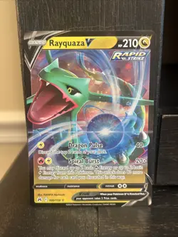 Pokemon Rayquaza V 100/159 Ultra Rare Holo Crown Zenith Near Mint - Image 1