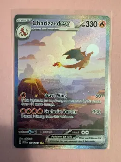 Pokemon Charizard ex 199/165 Sv: Scarlet & Violet 151 Illustration Rare Holo - Image 1