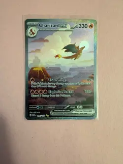 Pokemon Charizard ex 199/165 Sv: Scarlet & Violet 151 Illustration Rare Holo - Image 2