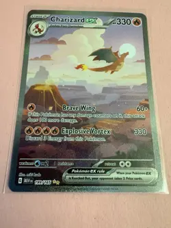 Pokemon Charizard ex 199/165 Sv: Scarlet & Violet 151 Illustration Rare Holo - Image 3