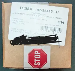 SEALED Case Paradox Rift Pokemon Center Exclusive ETB - Iron Valiant (4 Boxes) - Image 1