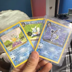 Pokemon TCG Team Rocket Squirtle Dark Wartortle Dark Blastoise 3 Lot - Image 1