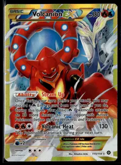Pokemon XY Steam Siege Secret Rare 115/114 Volcanion EX Full Art - Image 1