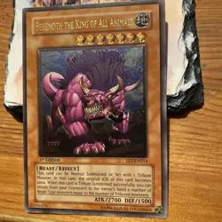 Yugioh Behemoth the King of All Animals FET-EN014 1st Ed Ultimate Rare NM - Image 1