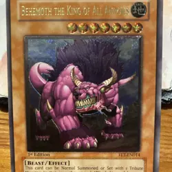Yugioh Behemoth the King of All Animals FET-EN014 1st Ed Ultimate Rare NM - Image 2