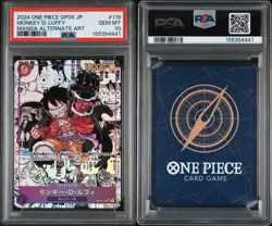 2024 One Piece Monkey D. Luffy OP09 JP Manga Alternate Art #119 PSA 10 - Image 3