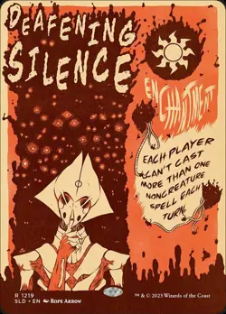 Mint/Near-Mint, English - 1 x MTG Deafening Silence - 1219 - Non-Foil Secret Lai - Image 1