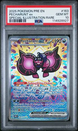 2025 POKEMON PRE EN-PRISMATIC EVOLUTIONS #163 PECHARUNT EX PSA 10 - Image 1