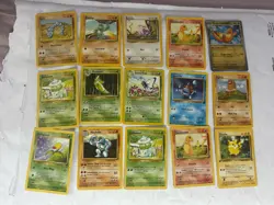 Pokemon TCG Pikachu 1st Edition Base Jungle Set Holographic Card Lot NM - Image 1