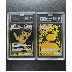 Pokemon Lost Origin Mew VMAX & Pikachu VMAX Graded Full Art Cards TAG 9 - Image 1