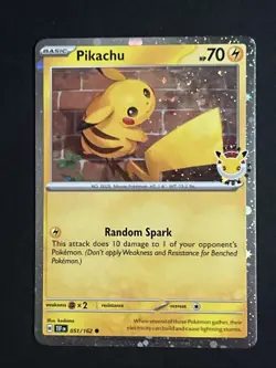 Pikachu Pokemon Day 2026 051/162 30th Anniversary Promo Pokemon TCG MINT SWIRL - Image 2