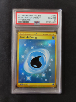 2023 POKEMON PAL EN-PALDEA EVOLVED HYPER RARE #279 BASIC WATER ENERGY PSA 10 - Image 2