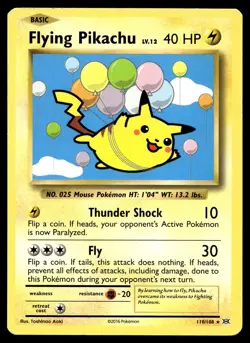POKEMON FLYING PIKACHU EVOLUTIONS 110/108 SEC LP - Image 1