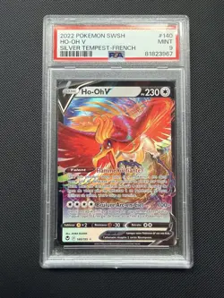 Carte Pokemon Tempete Argentee FA Ho-oh V 140/195 PSA 9 - Image 1