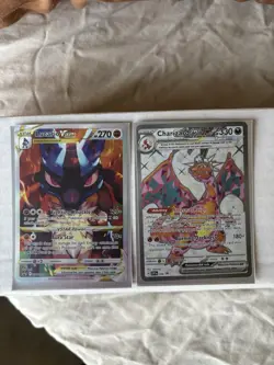 Pokemon Charizard Blackstar Promo 056 & Lucario VStar Promo 291 - Image 1