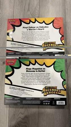 Pokemon Ascended Heroes Mega Emboar Ex Box & Meganium Ex Box Bundle - Image 2