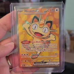 Pokemon TCG Meowth EX 107/088 POR BN Full Art Rare Holo Basic English - Image 1