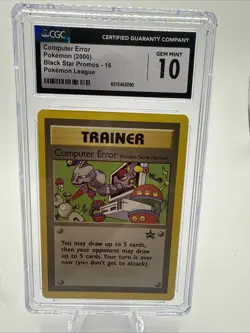 2000 Pokemon TCG Computer Error Trainer #16 CGC GEM MINT 10 BS Promo Vintage - Image 1