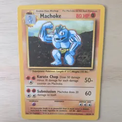 MACHOKE 34/102 POKEMON CARD (BASE SET) - Image 1