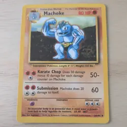 MACHOKE 34/102 POKEMON CARD (BASE SET) - Image 2
