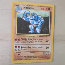 MACHOKE 34/102 POKEMON CARD (BASE SET) - Image 3
