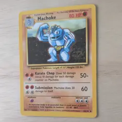 MACHOKE 34/102 POKEMON CARD (BASE SET) - Image 4