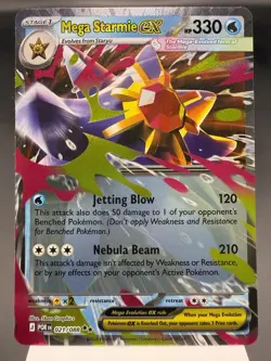 Mega Starmie ex 021/088 - Ultra Rare Holo - Perfect Order Pokemon Card MINT - Image 1