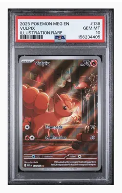 Pokemon PSA 10 Vulpix 138/132 Me01: Mega Evolution Holo - Image 1