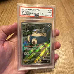 Pokemon Cards - PSA 9 Snorlax 051 - Pokemon Center Black Star Promo - MINT PSA9 - Image 1