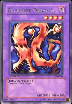 Darkfire Dragon LOB-019 Legend of Blue Eyes White Dragon Yu-Gi-Oh Unlimited NM/M - Image 1