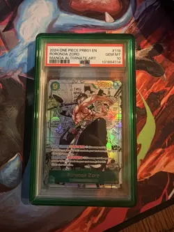 Roronoa Zoro Alternate Art Foil Secret Rare PRB01 PSA 10 One Piece - Image 1