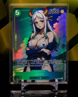 Yamato - One Piece Custom TCG Flash Gold Hologram Foil Card Anime Waifu - Image 1