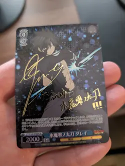 Signed Weiss Schwarz FAIRY TAIL 100 Years Quest FT/S120-079SP SP Gray NM - Image 2