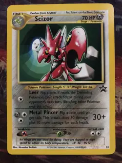 Scizor Black Star Promo 33 Mint WOTC Wizards Pokemon Card 1999 - Image 1
