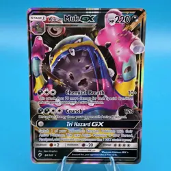 Pokemon TCG Alolan Muk GX Ultra Rare Card 84/147 Burning Shadows - Image 1