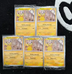 Pikachu At The Museum Pokemon Card Promo Sealed x5 - Image 1