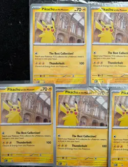 Pikachu At The Museum Pokemon Card Promo Sealed x5 - Image 3